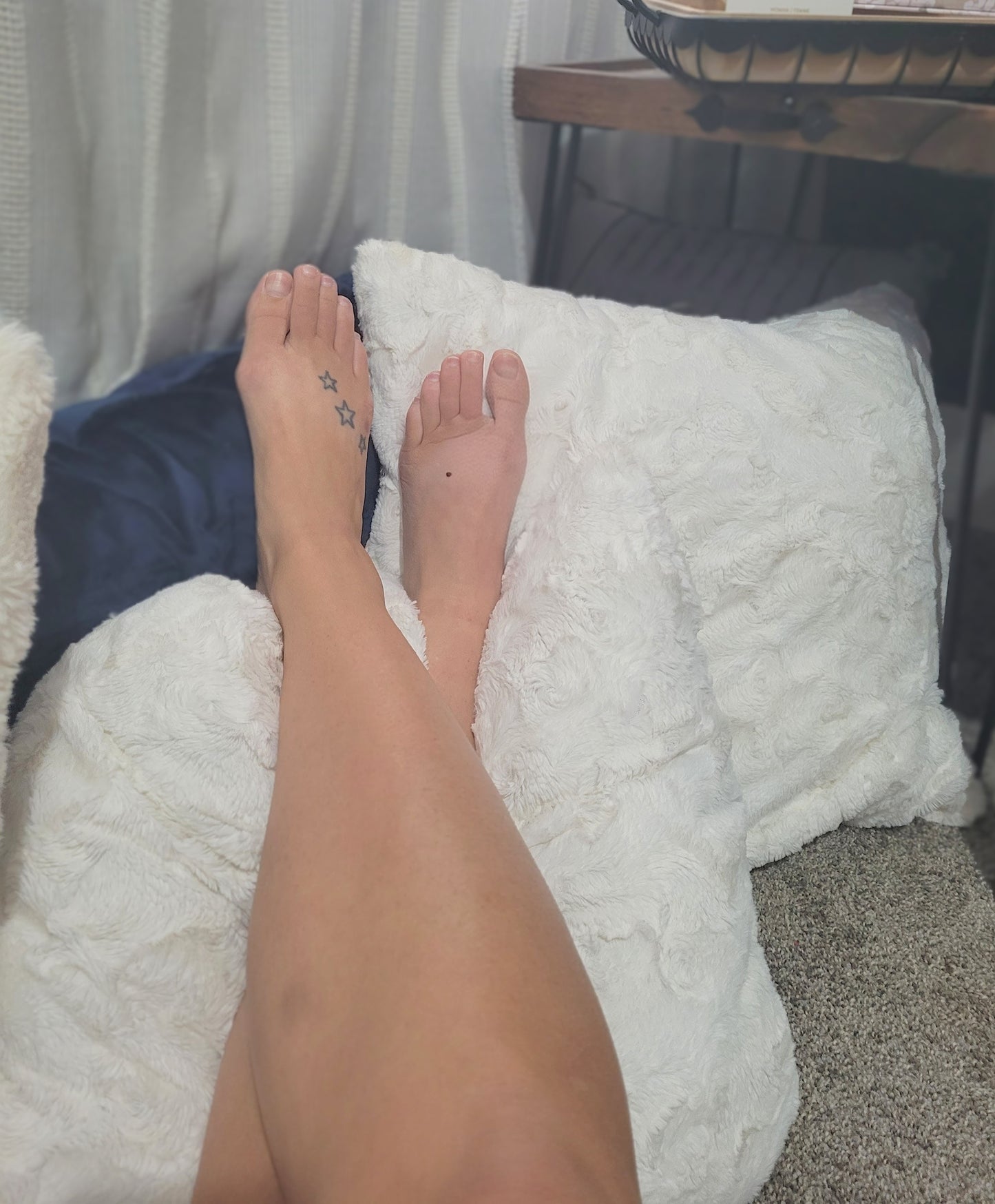 Worn Gray Ankle Socks